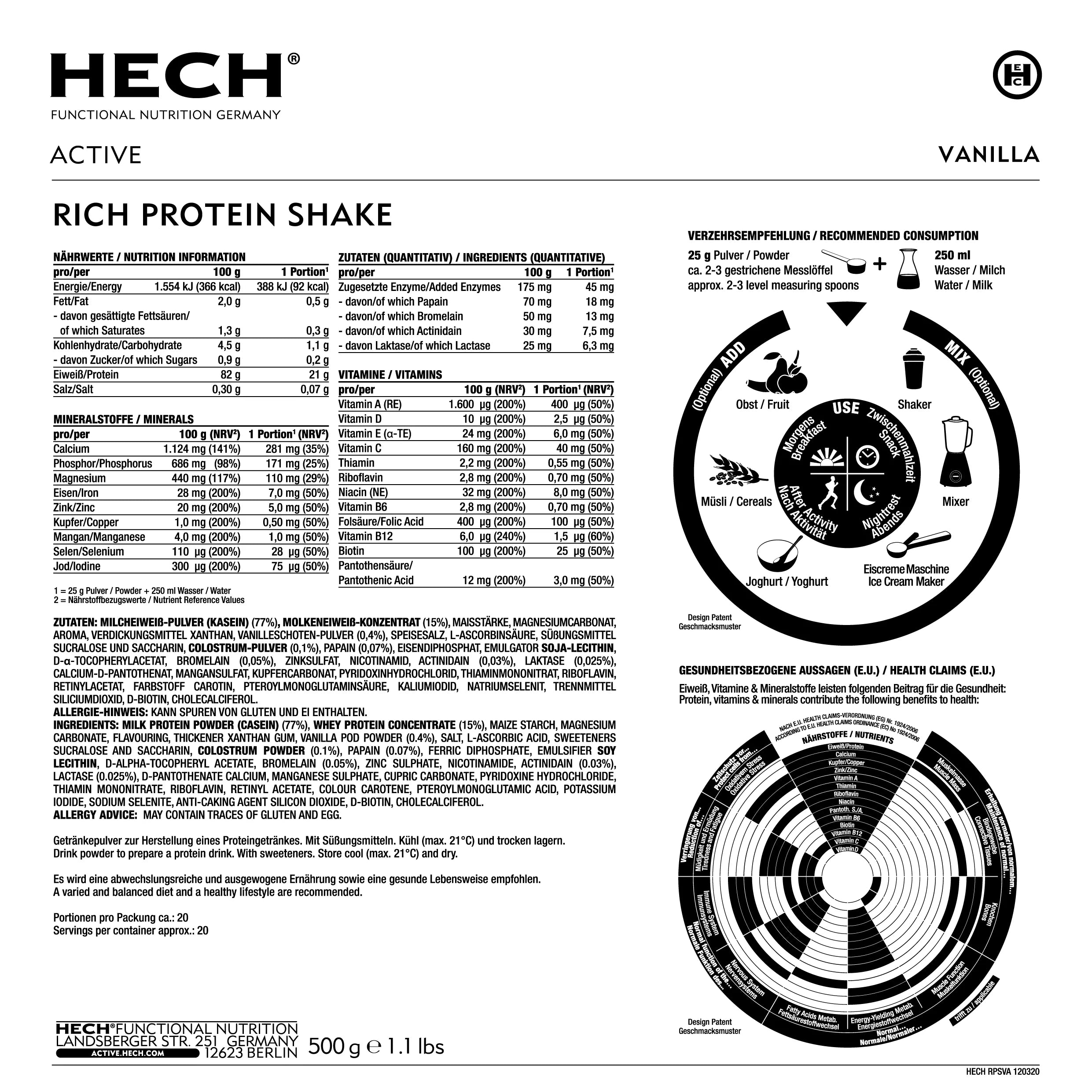 HECH Rich proteïne Shake HECH Rich proteïne Shake